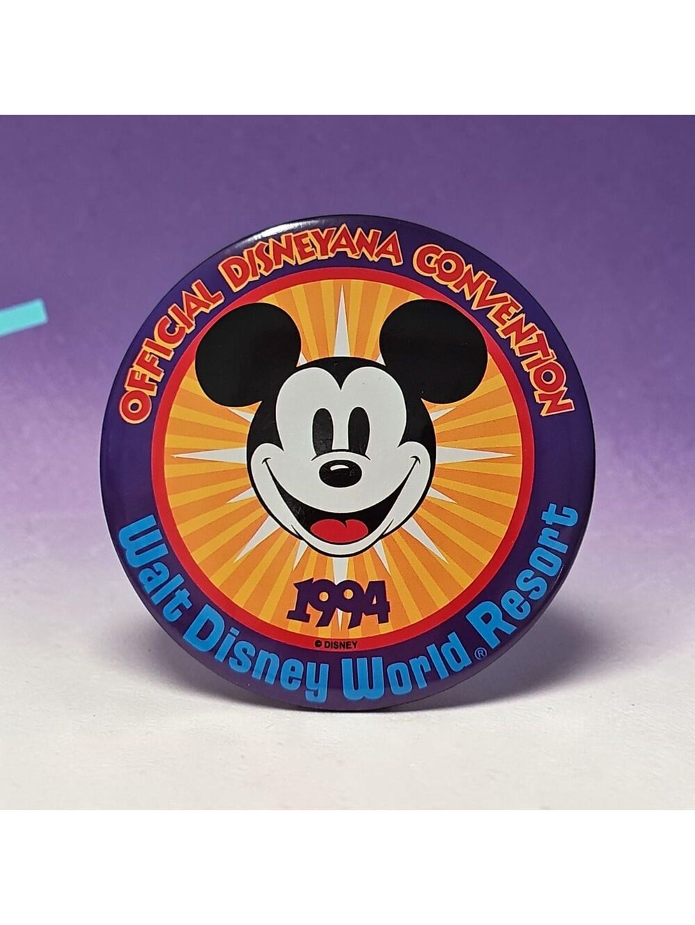 1994 Official Disneyana Convention Walt Disney World Resort Mickey Mouse Pinback